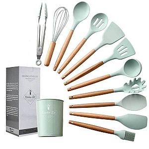 Набір кухонного приладдя Kitchen Set, 12 предметів (Бірюзовий)