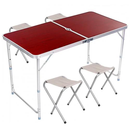 Стіл для пікніка Folding Table посилений з 4 стільцями