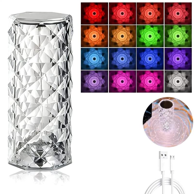 Лампа-нічник декоративна Crystal Rose Ambience RGB 19.5 см