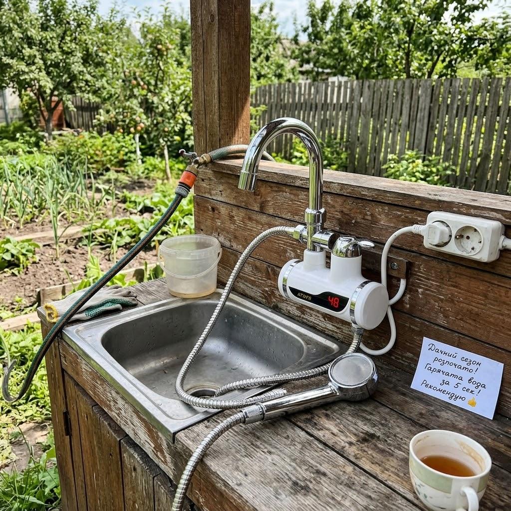 Електричний водонагрівач WATER HEATER МІНІ БОЙЛЕР з Душем