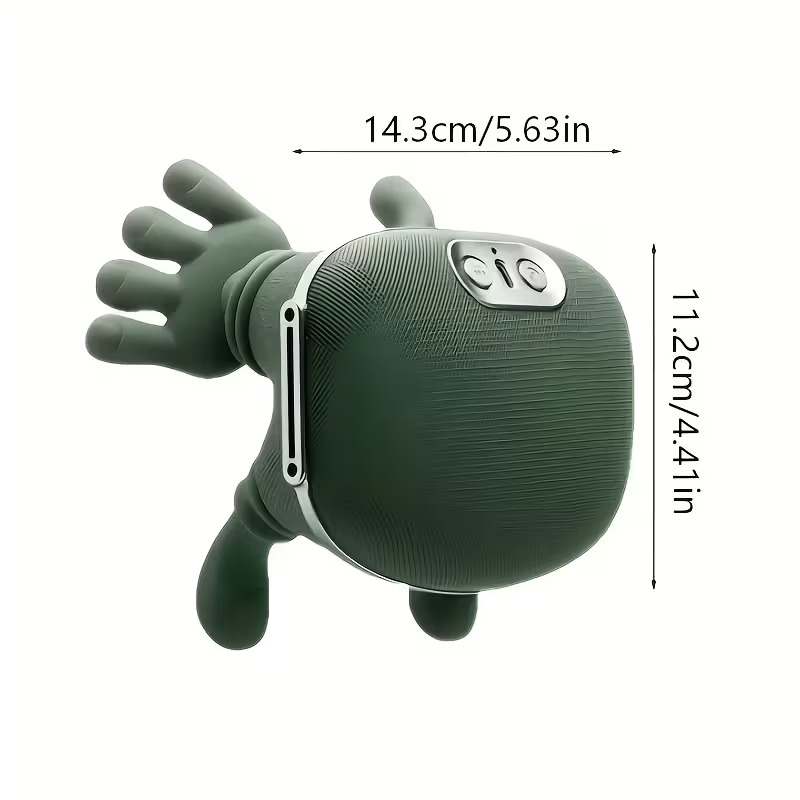 Масажер для шиї та плечей Little Turtle з підігрівом, портативний пристрій для м'язів